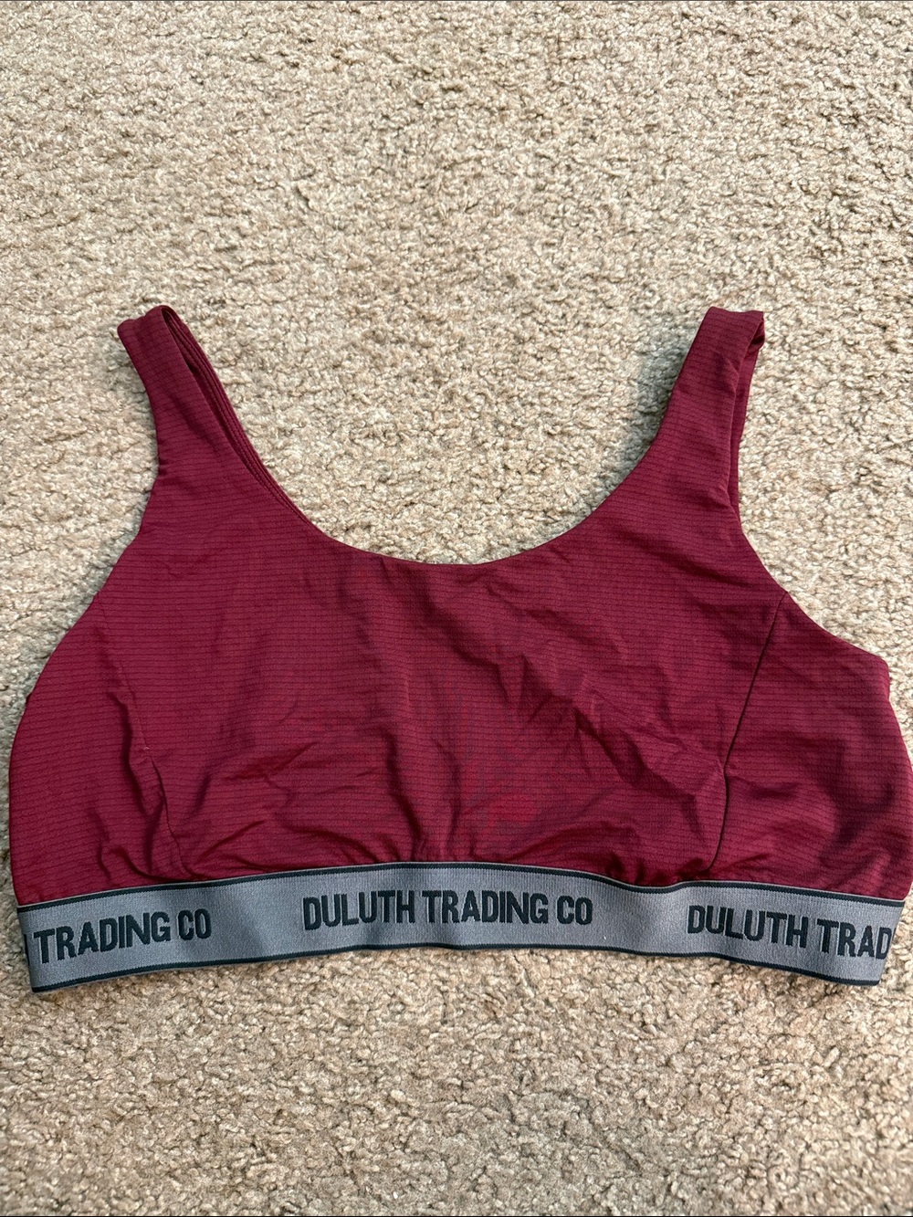 Duluth Trading Co Burgundy Wireless Sports Bralette